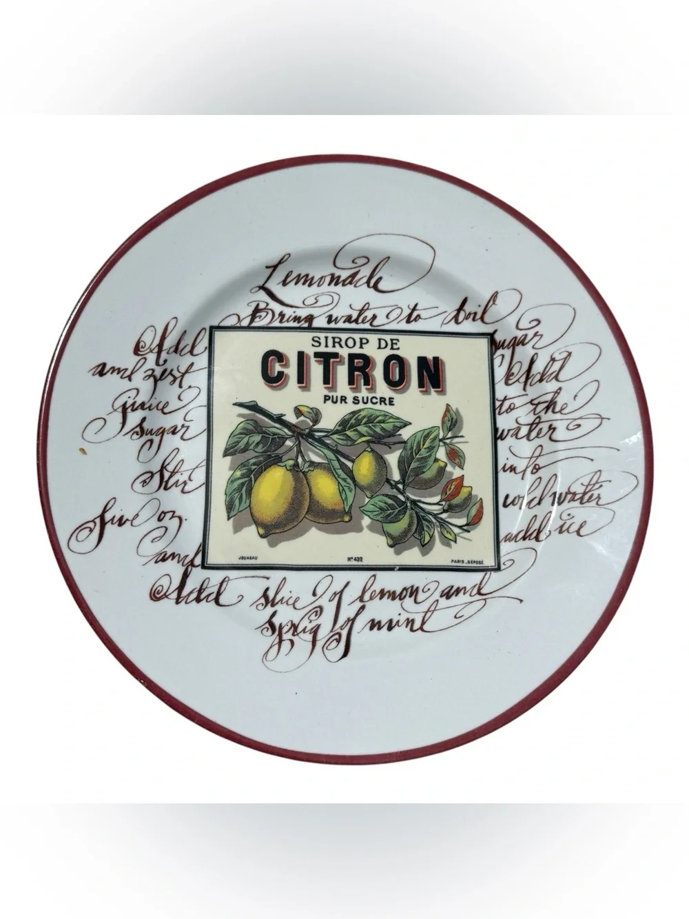 Williams Sonoma Rosanna Harvest Market Fruit Salad Plates Set of 6 Italian 8”